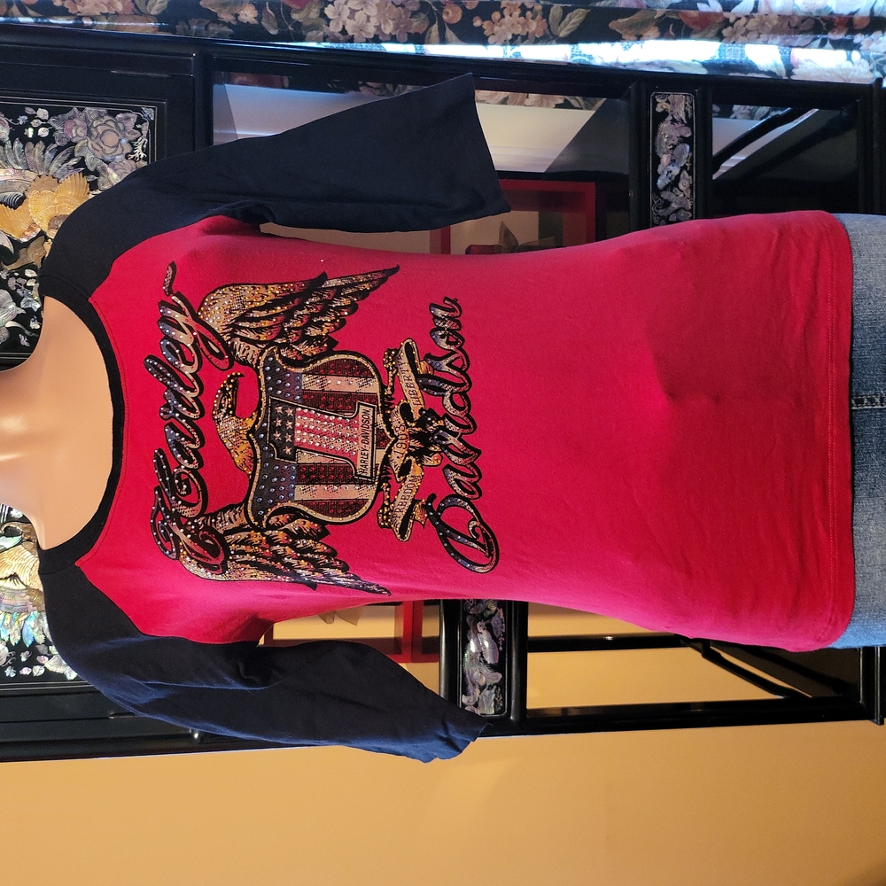 HARLEY DAVISON 3/4 SLEEVE SHIRT